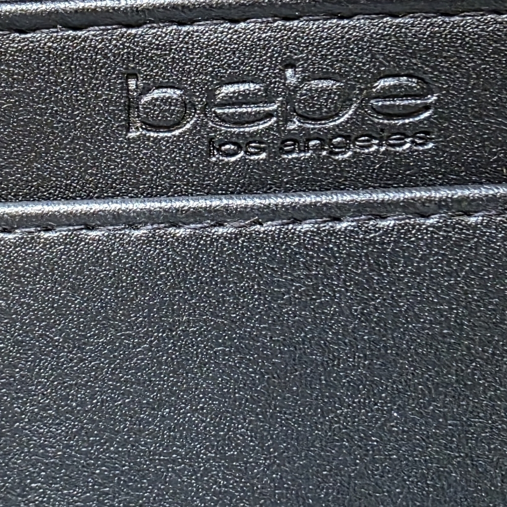 Bebe Black Chevron Quilted Crossbody Bag (PUR7) - Picture 7 of 16